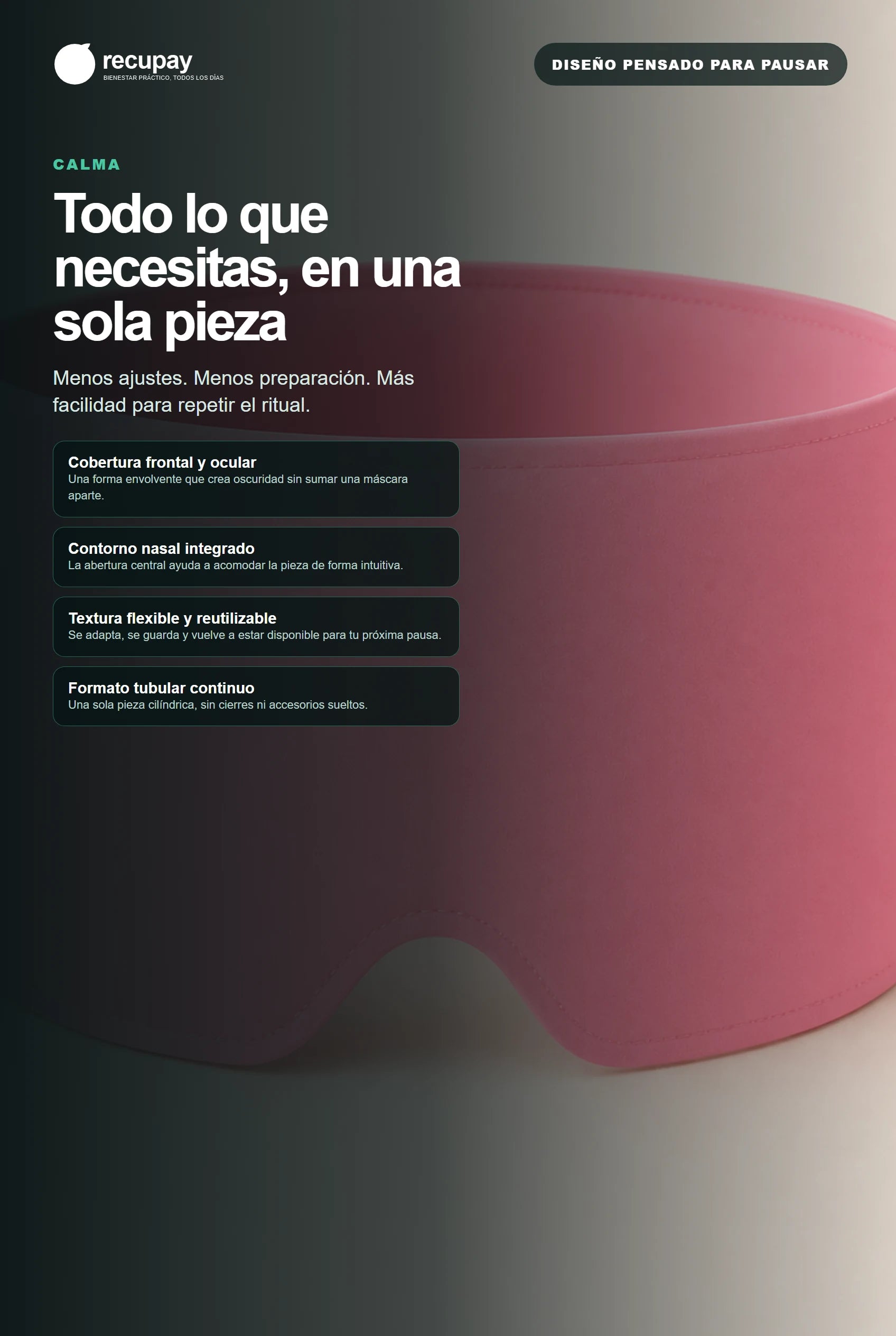Características del diseño tubular continuo del gorro Calma